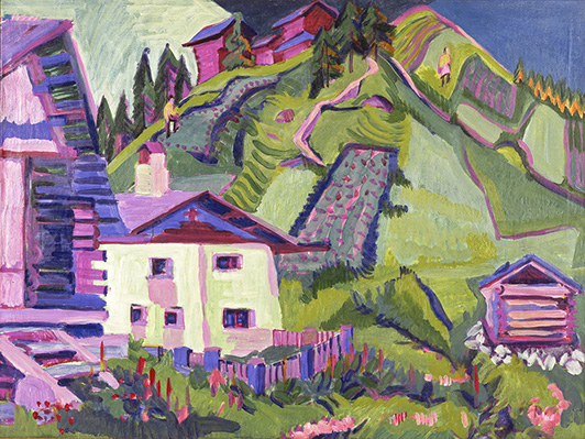 Ernst Ludwig Kirchner, White House in Sertig Valley, 1926. Collection Neuberger Museum of Art, Purchase College, State University of New York.jpg